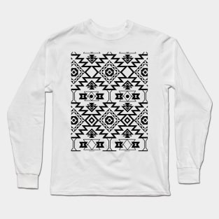 Aztec Line Design Long Sleeve T-Shirt